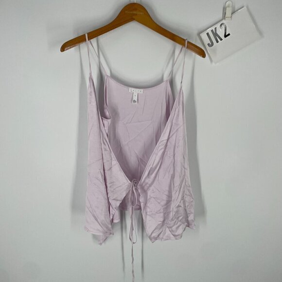 NWT Nordstrom Leith pale purple tie top sz L - Picture 4 of 12